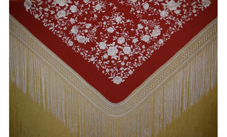 Mantón mano seda 140 cm