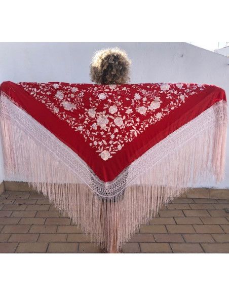 Mantón mano seda 140 cm