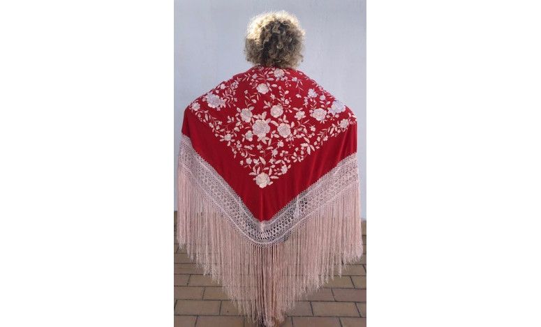 Mantón mano seda 140 cm