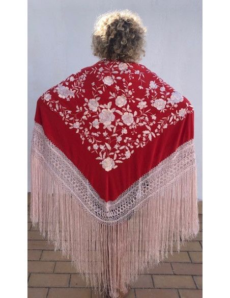 Mantón mano seda 140 cm