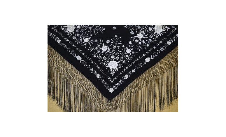 Mantón mano seda 140cm
