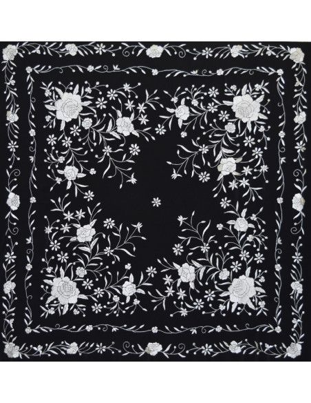 Mantón mano seda 140cm
