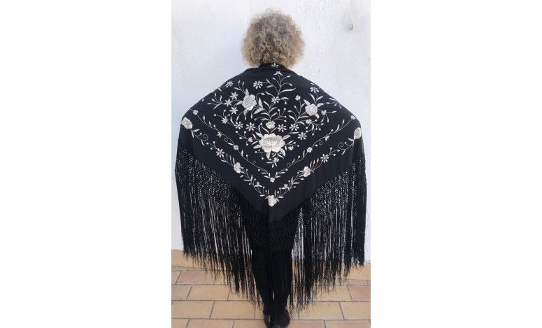 Mantón mano seda 140cm