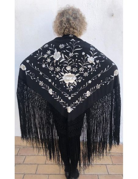 Mantón mano seda 140cm