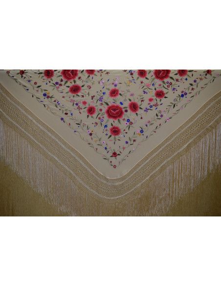 Mantón mano seda 140cm