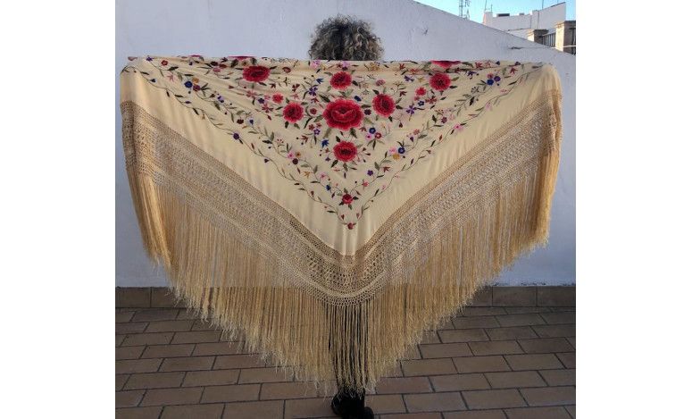 Mantón mano seda 140cm