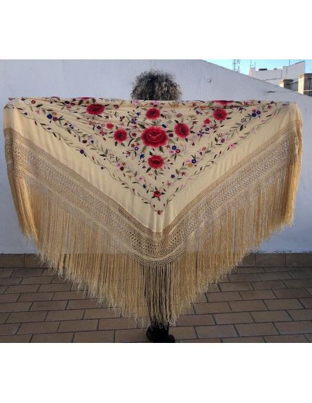 Mantón mano seda 140cm