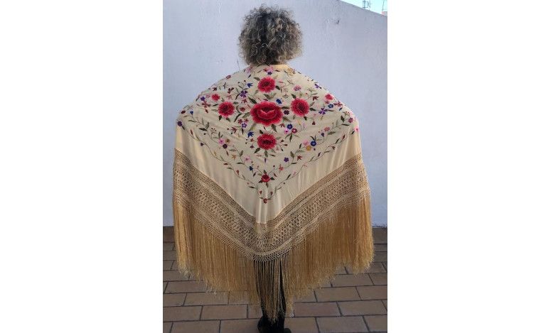 Mantón mano seda 140cm