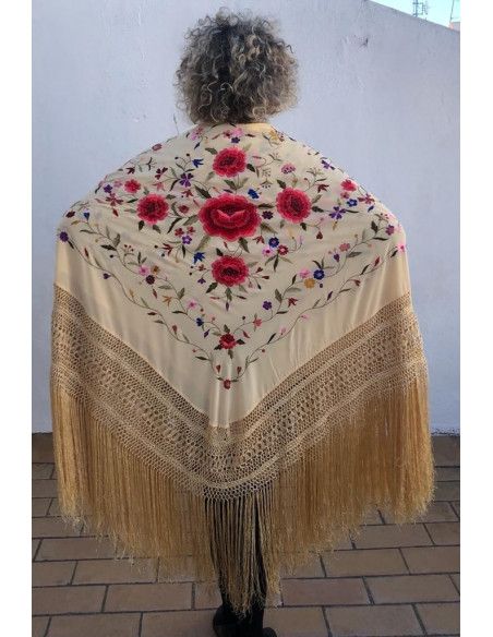 Mantón mano seda 140cm