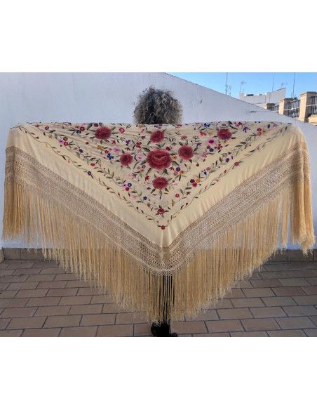Mantón mano seda 140cm