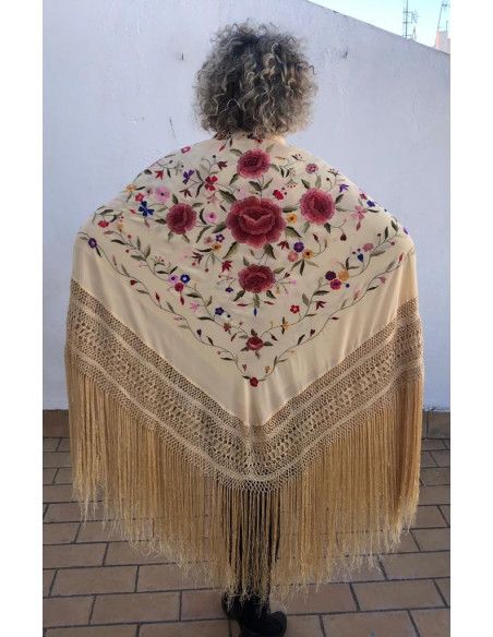 Mantón mano seda 140cm