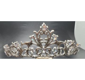 Tiara rodio cristales y circonitas 2