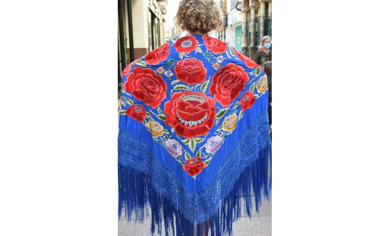 Mantón mano seda 140cm