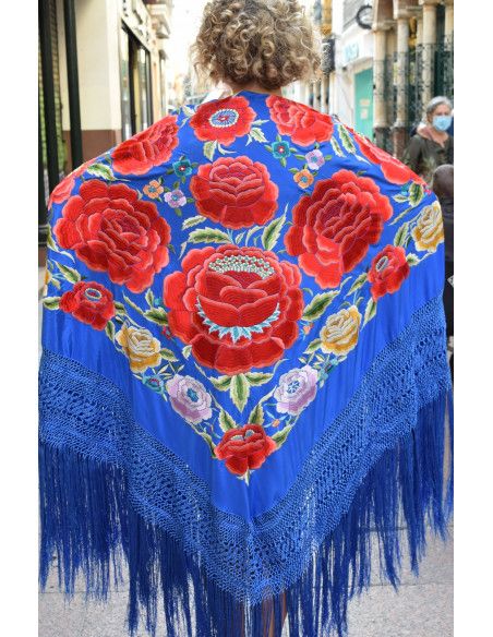 Mantón mano seda 140cm