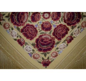 Mantón mano seda 140cm 2