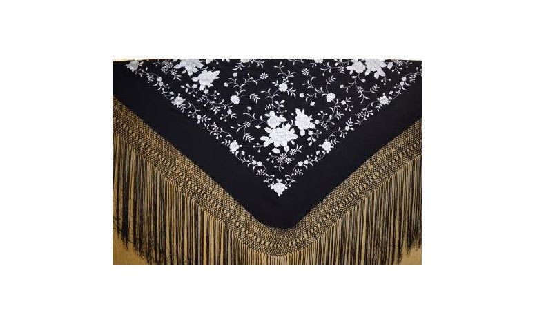 Mantón mano seda 135cm