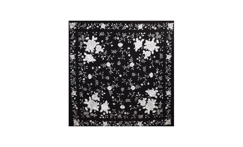 Mantón mano seda 135cm