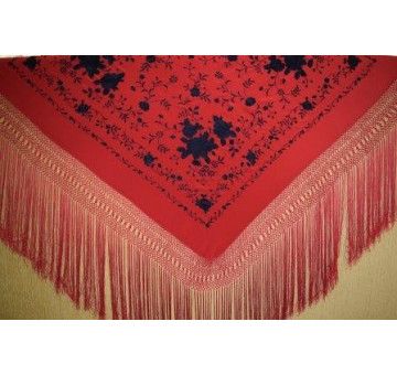 Mantón mano seda 135cm
