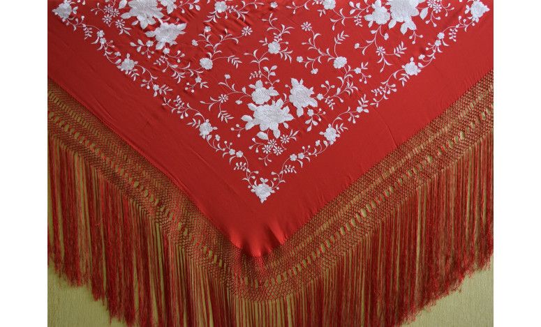 Mantón mano seda 135cm
