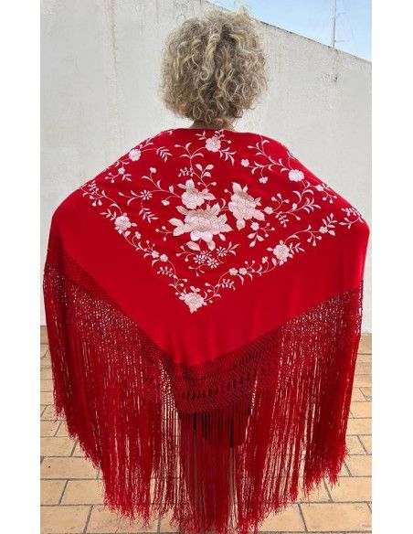 Mantón mano seda 135cm