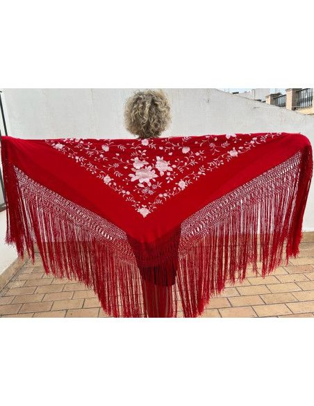 Mantón mano seda 135cm