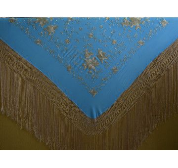 Mantón mano seda 135cm 2