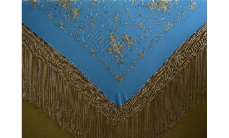 Mantón mano seda 135cm