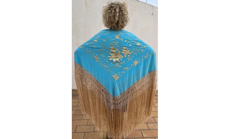 Mantón mano seda 135cm