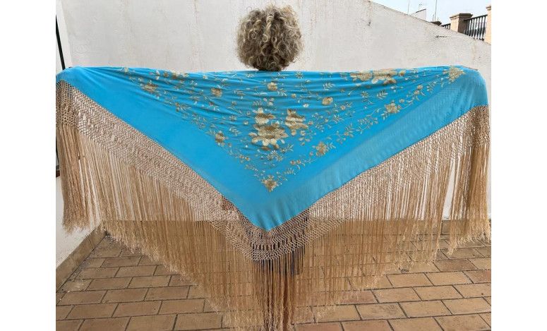 Mantón mano seda 135cm
