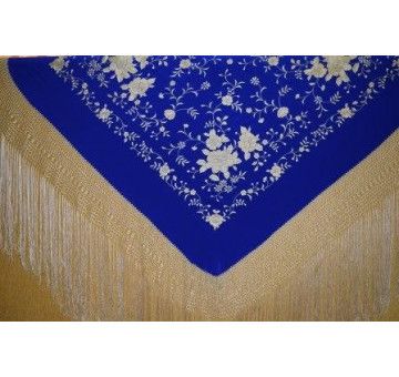Mantón mano seda 135cm 2