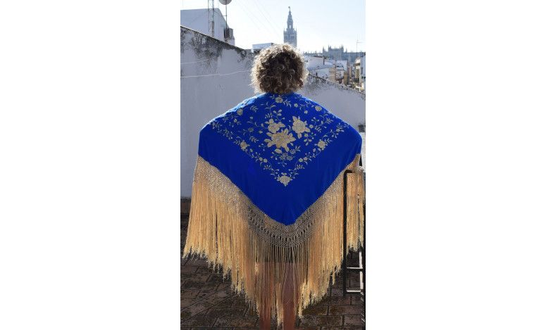 Mantón mano seda 135cm