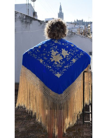 Mantón mano seda 135cm