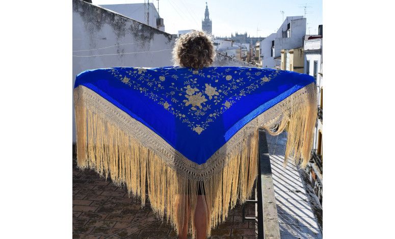 Mantón mano seda 135cm
