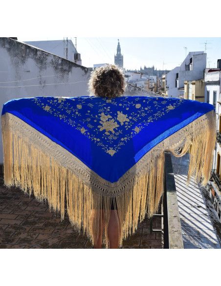 Mantón mano seda 135cm