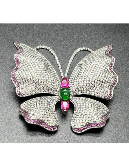 Broche mariposa plata