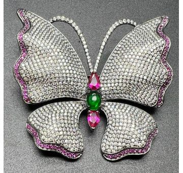 Broche mariposa plata 2