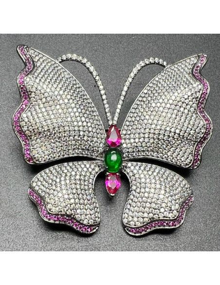 Broche mariposa plata