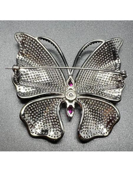 Broche mariposa plata