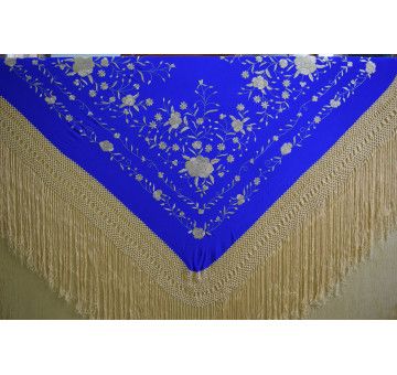 Mantón mano seda 140cm 2
