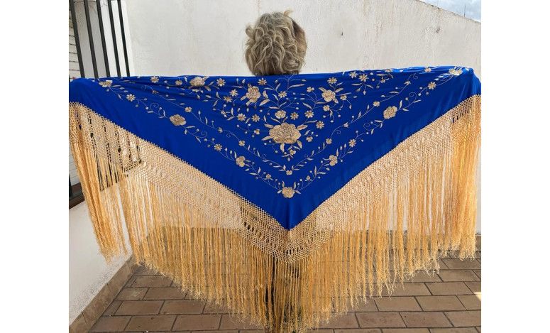 Mantón mano seda 140cm