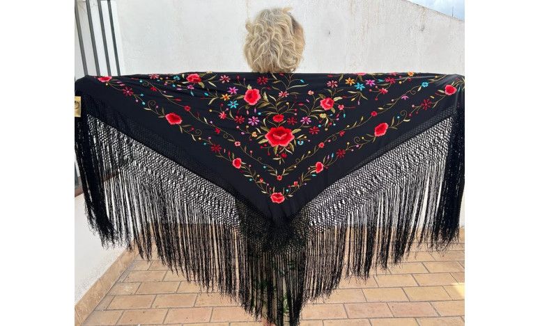 Mantón mano seda 140cm