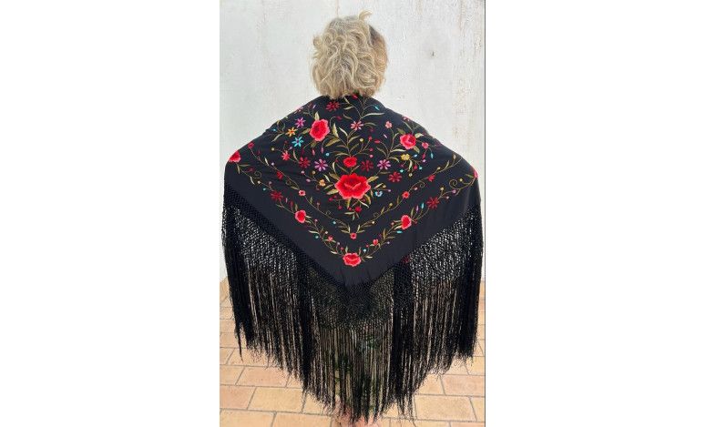 Mantón mano seda 140cm