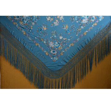 Mantón mano seda 140cm 2