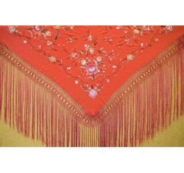 Mantón mano seda 115cm 2