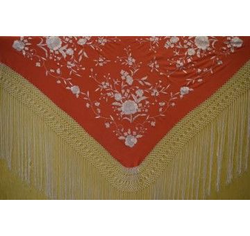 Mantón mano seda 115cm 2