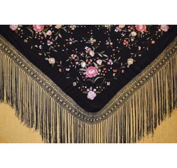 Mantón mano seda 115cm 2