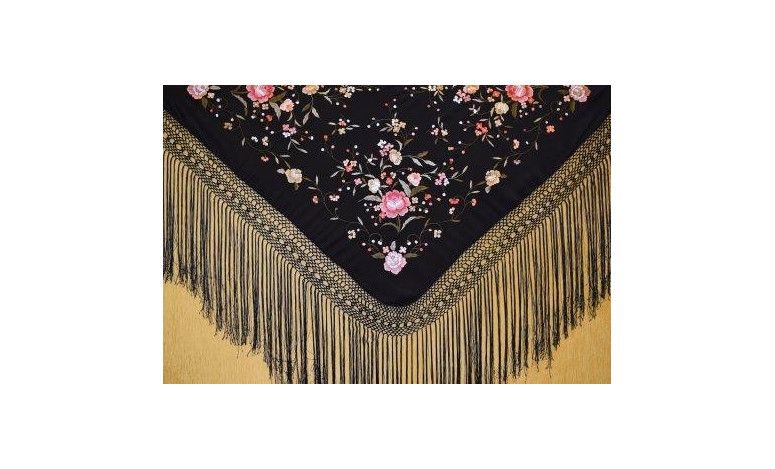Mantón mano seda 115cm