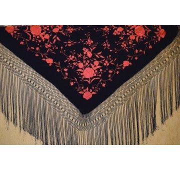 Mantón mano seda 115cm 2