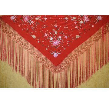 Mantón mano seda 115cm 2