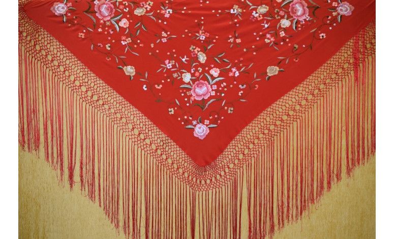 Mantón mano seda 115cm